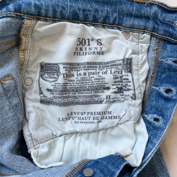 BNWOT⎜Levi's⎜501 SKINNY JEAN⎜TANGO LIGHT - Picture 9 of 14